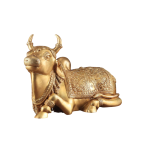 Pure Brass Superfine Nandi with Shiv Ling Carving | 14" Width | Sacred Hindu Art | Traditional Collection | Divine Presence | Jaipurio